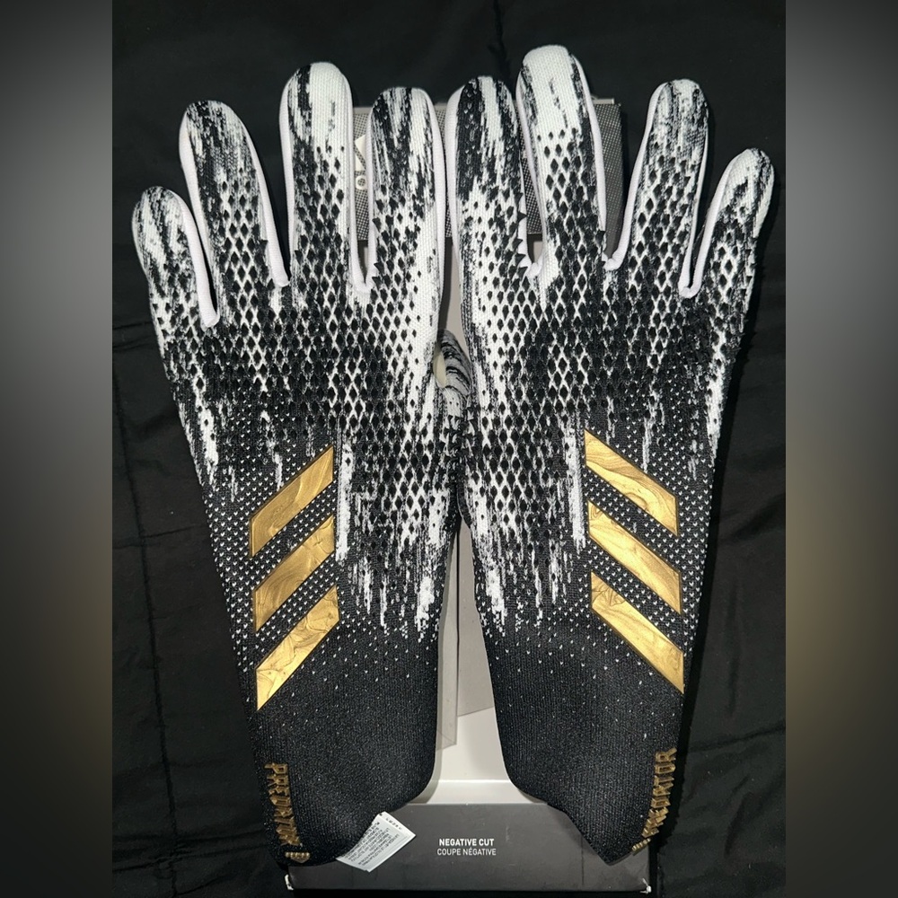 Adidas Predator20 Pro Black & White Goalkeeper Gloves Sz 11.5 NEW FS0394 RARE